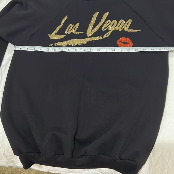 VINTAGE SIGNAL GLITTER LAS VEGAS WITH KISS SWEATSHIRTRT-WOMENS SIZE XL - Picture 7 of 9